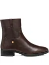 Geox Felicity Leather Boots In Brown