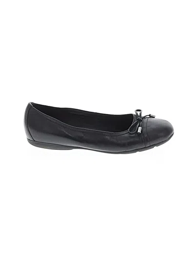 Pre-owned Geox Flats In Black