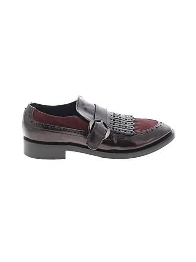 Pre-owned Geox Flats In Burgundy