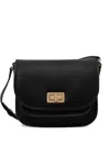 Geox Flavrie Turn-lock Cross Body Bag In Black