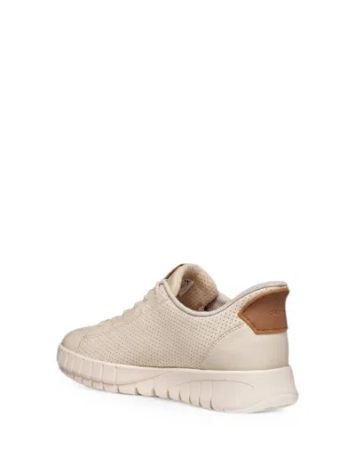Geox Flextride Plus Perforated Slip-on Sneakers In Neutral