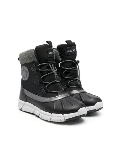 Geox Flexyper Ab Ankle Boots In Black