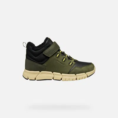 Geox Kids' Flexyper Abx Boy Military/black