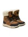 Geox Fur-trim Ankle Boots In Multi