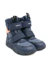 Geox Flexyper Strap Booties In Blue