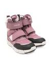 Geox Flexyper Touch-strap Boots In Purple