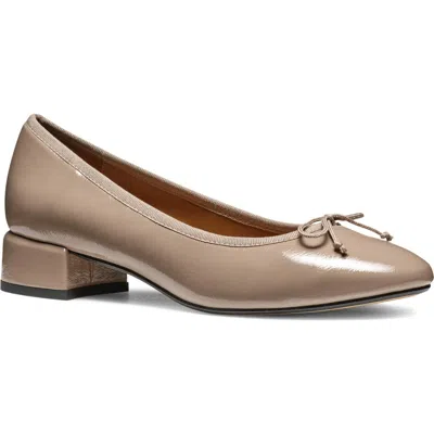 Geox Floretia Water Resistant Ballet Pump In Taupe Patent