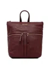 Geox Front-zip Top-handle Backpack In Burgundy
