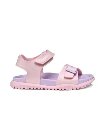Geox Kids' Fusbetto Sandals In Pink