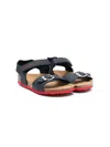 Geox Ghita Leather Sandals In Blue