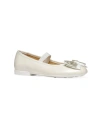 GEOX GIRL'S PLIE CRYSTAL-ACCENTED BOW BALLERINA FLATS