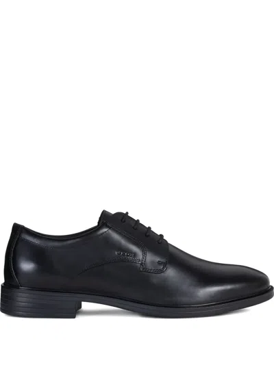 Geox Gladwin Lace-up Leather Shoes In Black