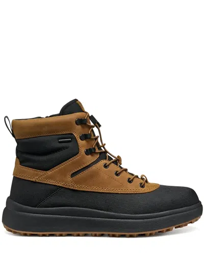 Geox Granito + Grip Lace-up Fastening Boots In Brown