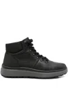 Geox Granito + Grip Lace-up Padded Collar Boots In Black
