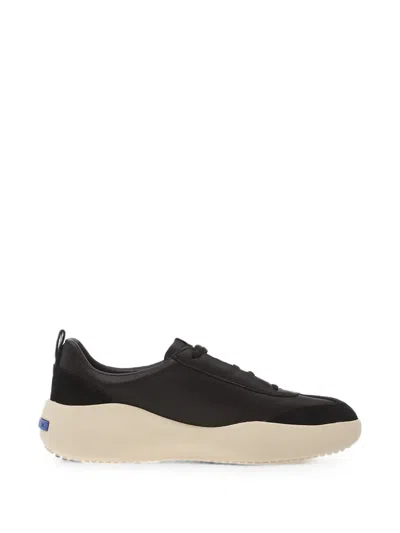 Geox Gxcp-02 Panelled Leather Sneakers In Black