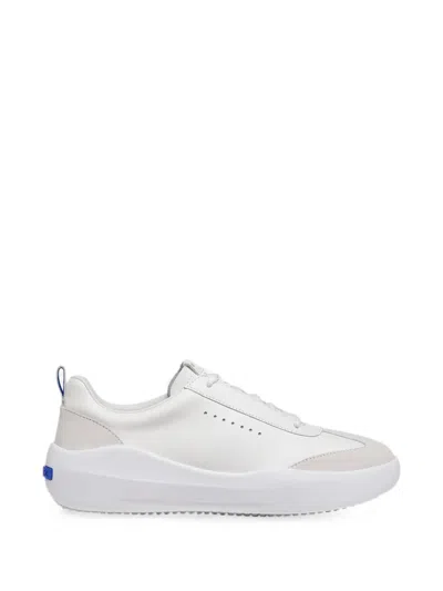 Geox Gxcp-02 Suede-panelled Sneakers In White