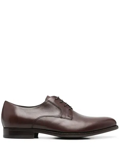 Geox Hampstead Lace-up Derby Shoes In Brown