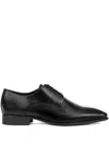 Geox High Life Leather Oxford Shoes In Black
