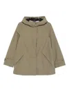 Geox Hoara Hooded Jacket In Brown