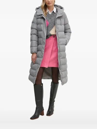 Geox Hooded Puffer Jacket In Gray