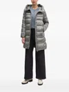 Geox Hooded Quilted Jacket In Gray