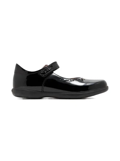 Geox Kids' Iberide Patent-leather Ballerinas In Black
