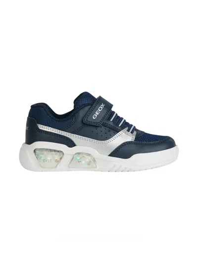 Geox Kids' Illuminus Light-up Sneakers In Blue