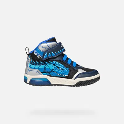 Geox Kids' Inek Boy Navy/turquoise In Navy,turquoise