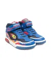 Geox Inek Flame-print Boots In Blue