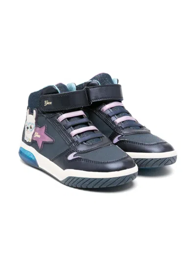Geox Kids' Inek Sneakers In Blue