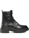 Geox Iridea Combat Boots In Black