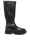 Geox Iridea Zip Boots In Black