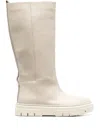 Geox Isotte Leather Boots In Neutrals