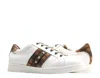 Geox Jaysen Leather And Printed Suede Women's Sneakers D041bc-085bs-c0167 In White