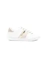 Geox Jaysen Leather Panelled Lace-up Sneakers In White
