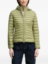 Geox Jaysen Quilted Hooded Jacket In Green