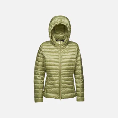 Geox Jaysen Quilted Hooded Jacket In Green