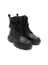 Geox Junette Combat Lace-up Boots In Black