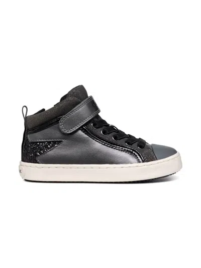 Geox Kids' Kalispera High-top Sneakers In Black