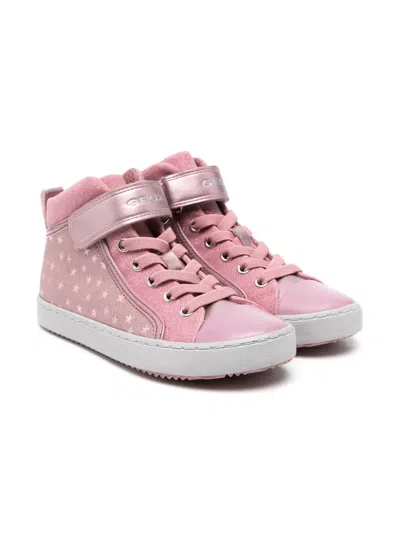 Geox Kids' Kalispera Sneakers In Pink