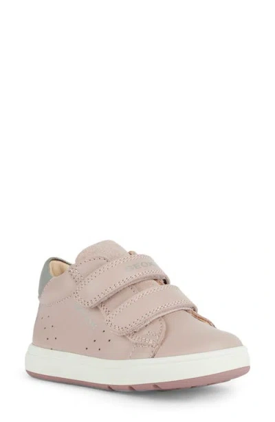 Geox Kids' Biglia Sneaker In Old Rose/silver