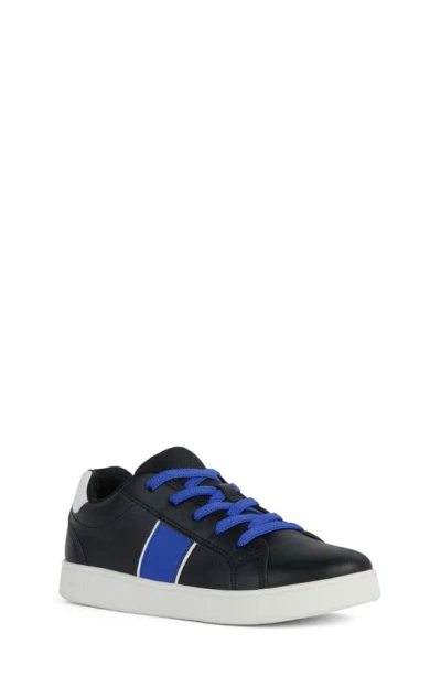 Geox Kids' Eclyper Sneaker In Black/ Royal