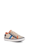 Geox Kids' Gisli Sneaker In Beige/ Orange