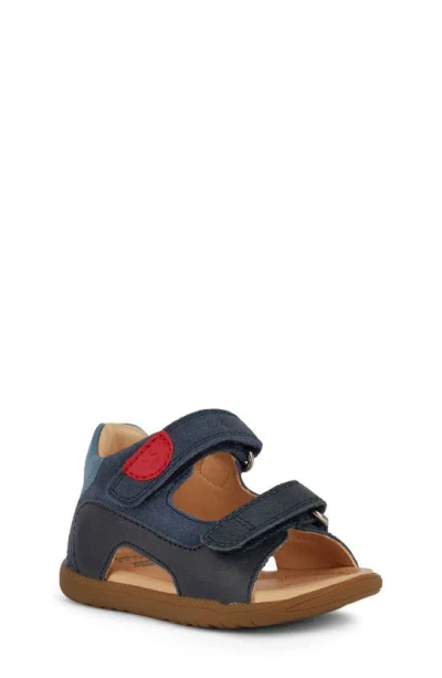 Geox Kids' Macchia Sandal In Navy/ Light Blue