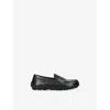 Geox Black Kids' New Fast Boy Leather Shoes Eur 31 / 12.5 Uk In Black