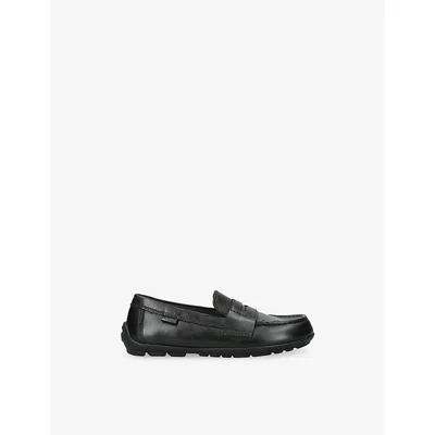 Geox Black Kids' New Fast Boy Leather Shoes Eur 31 / 12.5 Uk