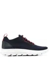 Geox Knitted Low-top Sneakers In Blue