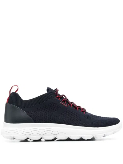 Geox Knitted Low-top Trainers In Blue