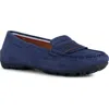 Geox Kosmopolis Suede Loafers In Navy