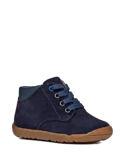 Geox Kids' Lace Up Ankle Boots In Blue
